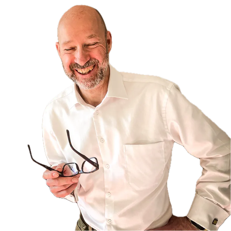 Bernd Lohmeyer lacht, sonst verliert man den Bezug zu dem, was wichtig ist. 